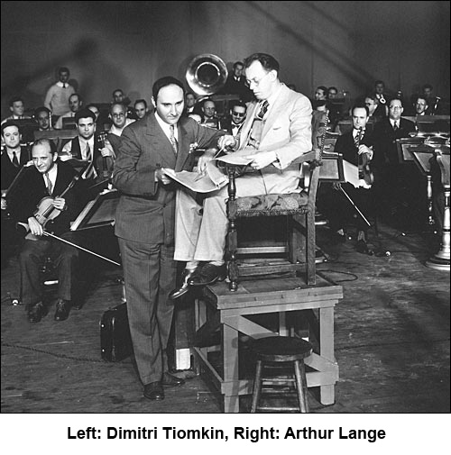 Photograph of Dimitri Tiomkin (left) and Arthur Lange (right)