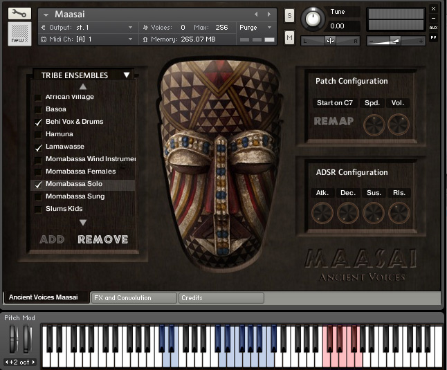 Maasai Kontakt Instrument - Main User Interface