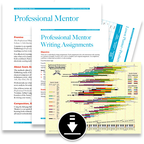  Professional Mentor PDF Workbook For Volume 1 (Includes Spectrotone Chart)